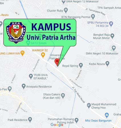 Location Map Universitas Patria Artha Makas Nomor